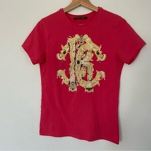 ROBERTO CAVALLI
Metallic Monogram Logo T-Shirt